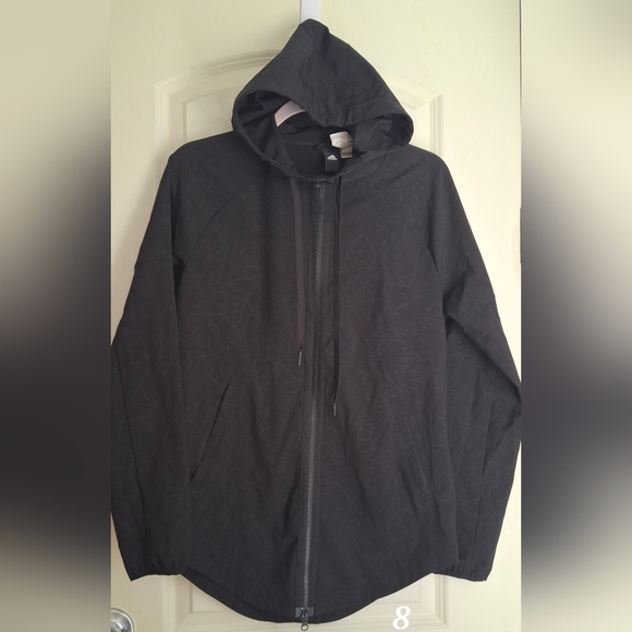 adidas Jackets & Blazers - Adidas Windbraker Women's XS Black Patterned Jacket Outdoors Hiking Camping Spo